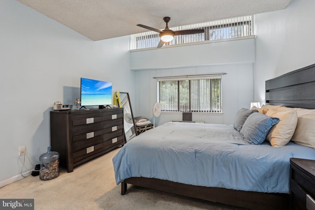 700 Avondale Rd Unit Ph-12, Wallingford, PA 19086 - bedroom with carpet flooring, a ceiling fan, and a textured ceiling