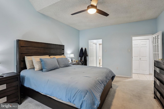 700 Avondale Rd Unit Ph-12, Wallingford, PA 19086 - bedroom featuring light carpet, a textured ceiling, ceiling fan, and baseboards