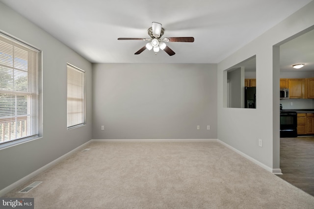 430 Cedar Creek Dr, Harpers Ferry, WV 25425 - unfurnished room with ceiling fan, light colored carpet, and baseboards