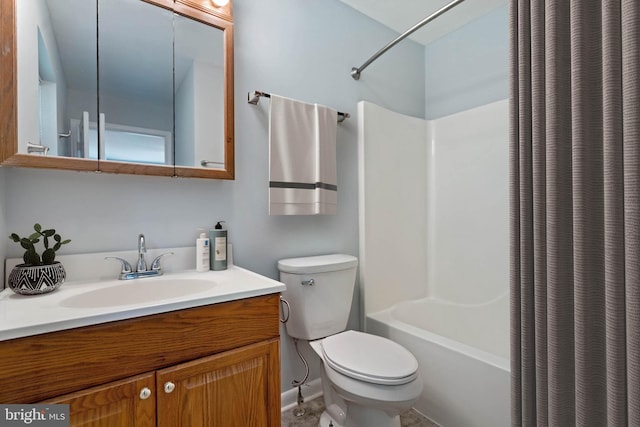430 Cedar Creek Dr, Harpers Ferry, WV 25425 - bathroom with vanity, shower / bath combo, and toilet