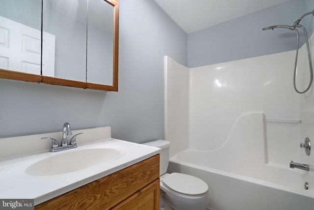 430 Cedar Creek Dr, Harpers Ferry, WV 25425 - bathroom with toilet, vanity, and shower / bathtub combination