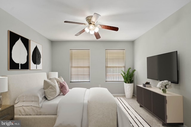 430 Cedar Creek Dr, Harpers Ferry, WV 25425 - bedroom with light colored carpet and a ceiling fan