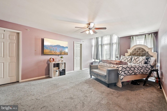 361 Union St, Trenton, NJ 08611 - carpeted bedroom with baseboards and a ceiling fan