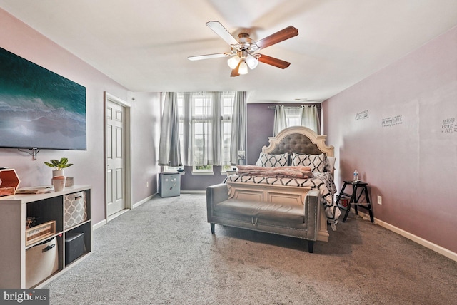 361 Union St, Trenton, NJ 08611 - carpeted bedroom featuring baseboards and a ceiling fan