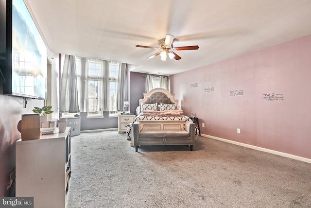 361 Union St, Trenton, NJ 08611 - carpeted bedroom featuring baseboards and ceiling fan
