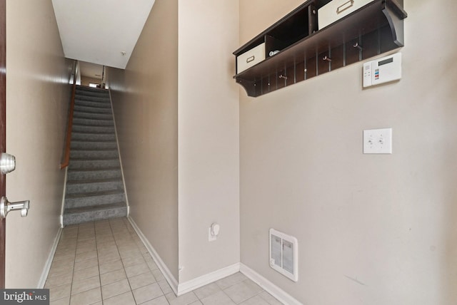 361 Union St, Trenton, NJ 08611 - staircase featuring tile patterned flooring and baseboards