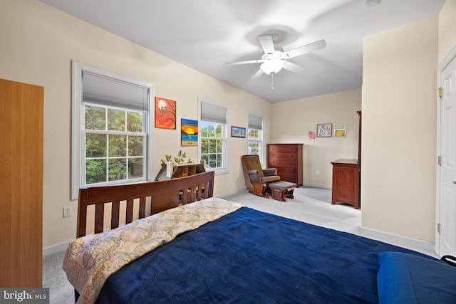 139 Flora Vista Ln, Woodstock, VA 22664 - bedroom featuring carpet floors, baseboards, and a ceiling fan