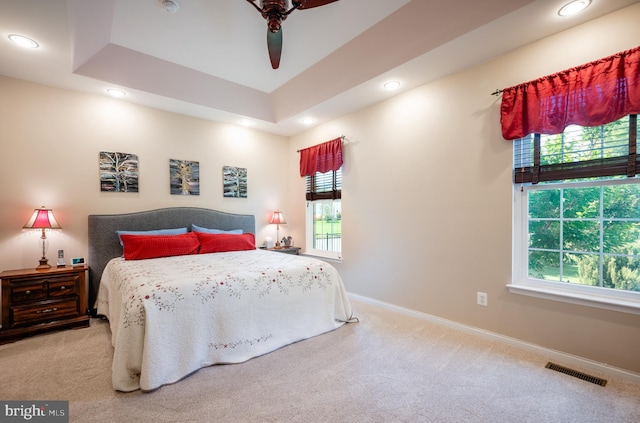3599 Sutherland Ct, Warrenton, VA 20187 - bedroom with carpet, recessed lighting, baseboards, and ceiling fan