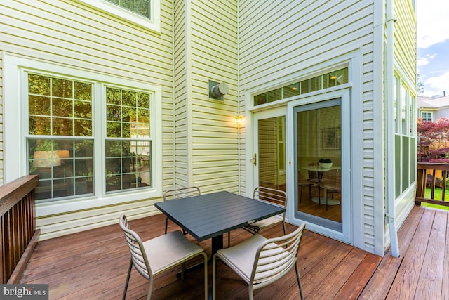 1251 Wild Hawthorn Way, Reston, VA 20194 - wooden terrace with outdoor dining area