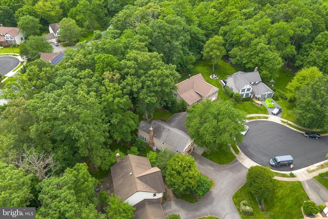 12695 Kettering Dr, Herndon, VA 20171 - aerial overview of property's location featuring nearby suburban area and a heavily wooded area