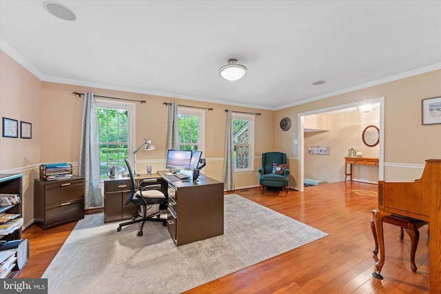 12695 Kettering Dr, Herndon, VA 20171 - office with crown molding and wood finished floors