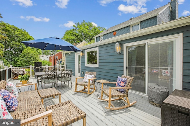 2709 Emmet Rd, Silver Spring, MD 20902 - deck with outdoor dining area