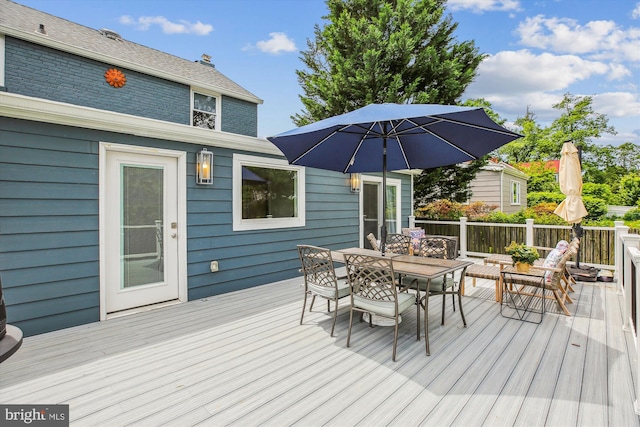 2709 Emmet Rd, Silver Spring, MD 20902 - wooden deck with outdoor dining space