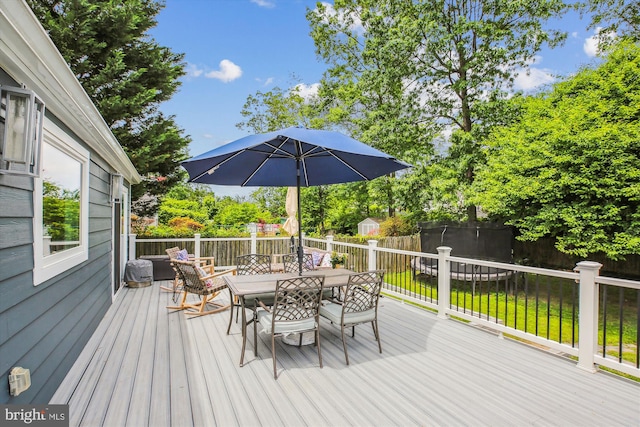 2709 Emmet Rd, Silver Spring, MD 20902 - wooden terrace with outdoor dining area
