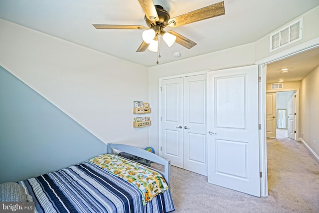 35290 Wright Way, Millsboro, DE 19966 - bedroom featuring light carpet, a closet, and ceiling fan