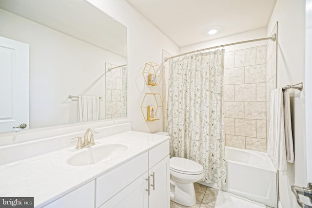 35290 Wright Way, Millsboro, DE 19966 - full bathroom with vanity, toilet, shower / bathtub combination with curtain, and tile patterned floors