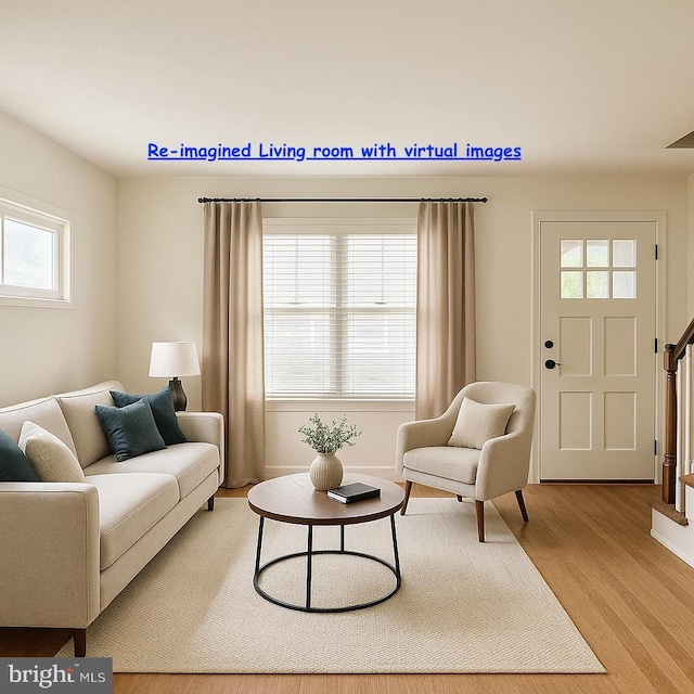 8024 Kimberly Rd, Dundalk, MD 21222 - living area with wood finished floors and healthy amount of natural light
