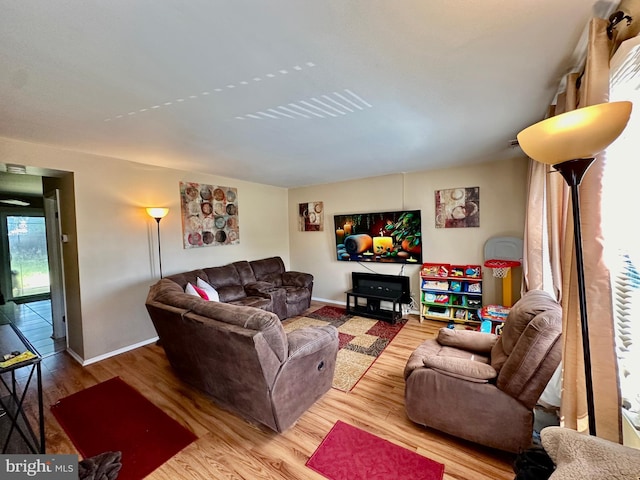 230 W Federal St, Burlington, NJ 08016 - living area featuring wood finished floors and baseboards