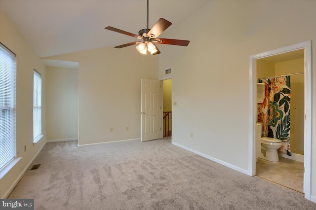 205 Saddle Ridge Dr, Harrisburg, PA 17110 - unfurnished bedroom featuring carpet, multiple windows, baseboards, and high vaulted ceiling