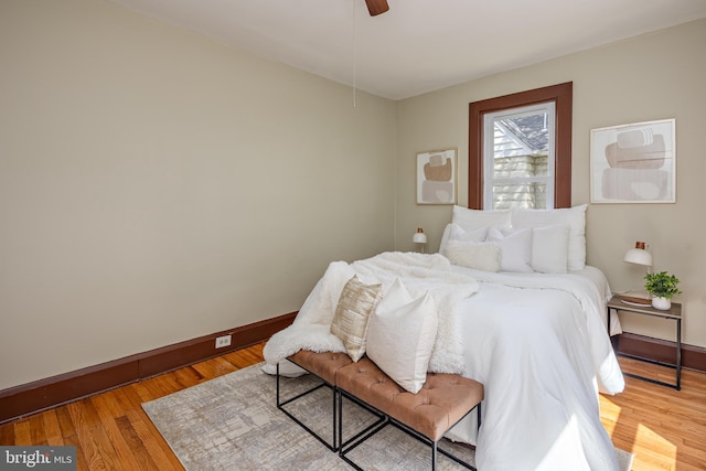 3023 Chesley, Baltimore, MD 21234 - bedroom featuring wood finished floors, baseboards, and ceiling fan