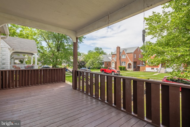 3023 Chesley, Baltimore, MD 21234 - deck featuring a residential view and a lawn