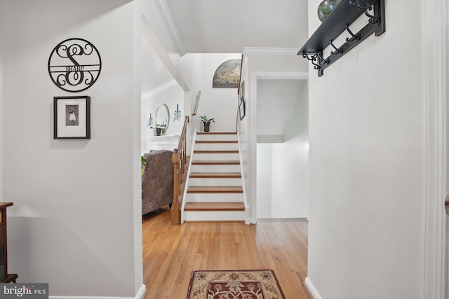 6090 Crown Royal Cir, Alexandria, VA 22310 - corridor with stairs and light wood-style floors