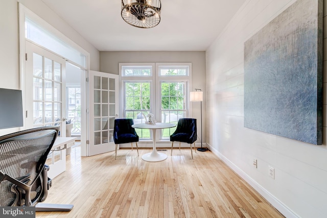 42720 Mount Auburn Pl, Broadlands, VA 20148 - sitting room featuring hardwood / wood-style floors and baseboards