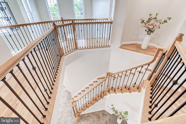 42720 Mount Auburn Pl, Broadlands, VA 20148 - stairs with a high ceiling
