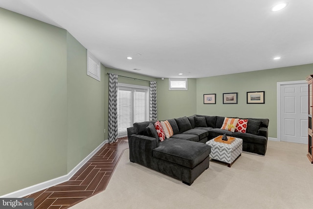 22415 Conservancy Dr, Ashburn, VA 20148 - living area with recessed lighting and baseboards
