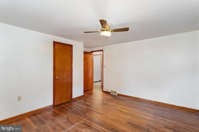 335 Bolton Ave, Carlisle, PA 17013 - empty room with baseboards, ceiling fan, and wood finished floors