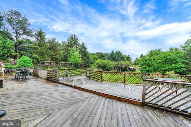 8292 Hickory Rd, Stewartstown, PA 17363 - wooden deck with view of scattered trees