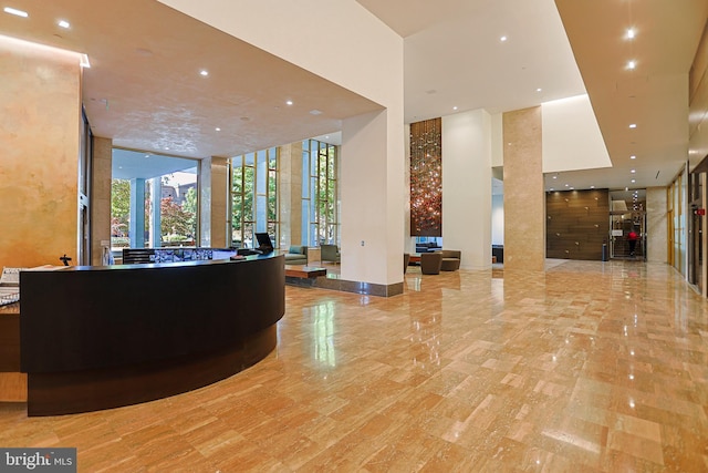 2401 Pennsylvania Ave Unit 6B29, Philadelphia, PA 19130 - reception area featuring recessed lighting and floor to ceiling windows