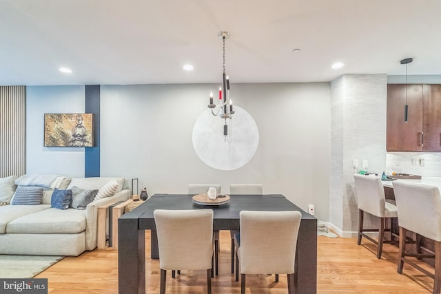 211 Brown St Unit 15, Philadelphia, PA 19123 - dining area featuring light wood-type flooring and recessed lighting