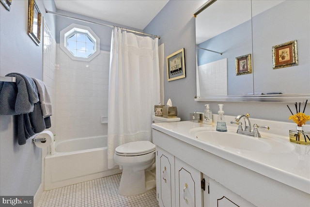 15 Hamilton Ct, Lawrenceville, NJ 08648 - full bath featuring vanity, toilet, shower / tub combo, and tile patterned flooring