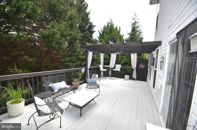 6385 Hunters Crossing Ct, Eldersburg, MD 21784 - wooden terrace with a pergola