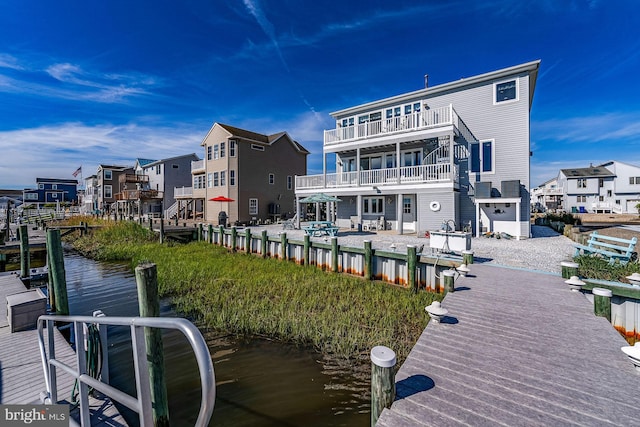 39 Kentucky Dr, Little Egg Harbor Twp, NJ 08087 - dock area with a water view and a residential view
