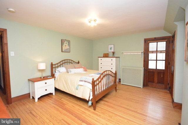 1598 Hollywood Dr, Lancaster, PA 17601 - bedroom with radiator, light wood-type flooring, and baseboards