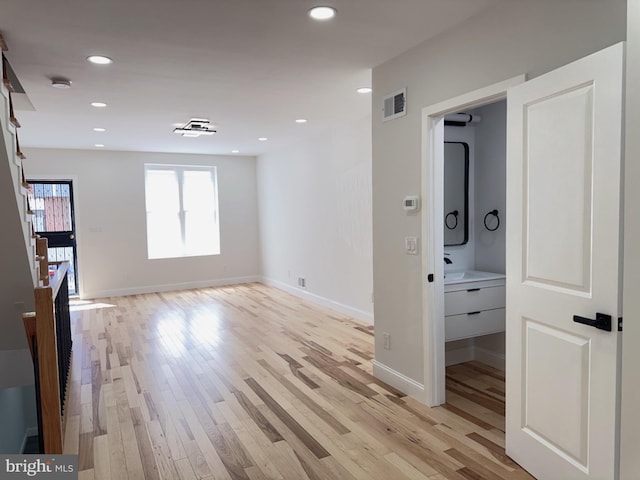 2015 S 23rd St, Philadelphia, PA 19145 - spare room with light wood-style floors, recessed lighting, baseboards, and a smoke detector