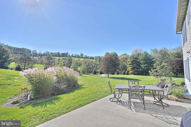 4408 Irish Creek Rd, Bernville, PA 19506 - view of patio with outdoor dining space and view of wooded area