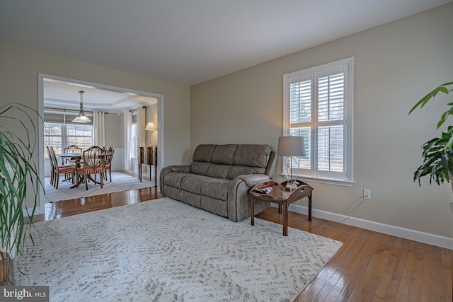 4408 Irish Creek Rd, Bernville, PA 19506 - living room with baseboards and wood finished floors
