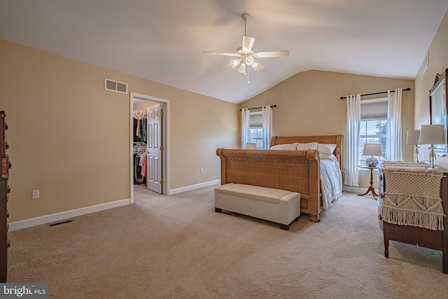 4408 Irish Creek Rd, Bernville, PA 19506 - bedroom with lofted ceiling, carpet, a spacious closet, ceiling fan, and baseboards