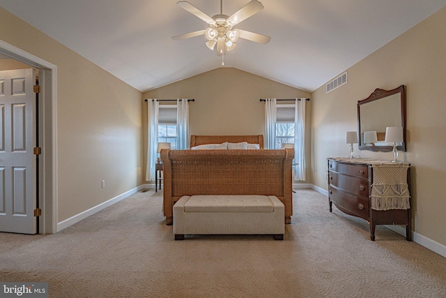 4408 Irish Creek Rd, Bernville, PA 19506 - carpeted bedroom featuring lofted ceiling, baseboards, and ceiling fan