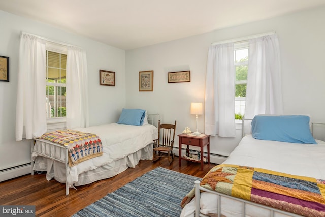 1110 Holland Ave, Cambridge, MD 21613 - bedroom featuring baseboard heating and wood finished floors