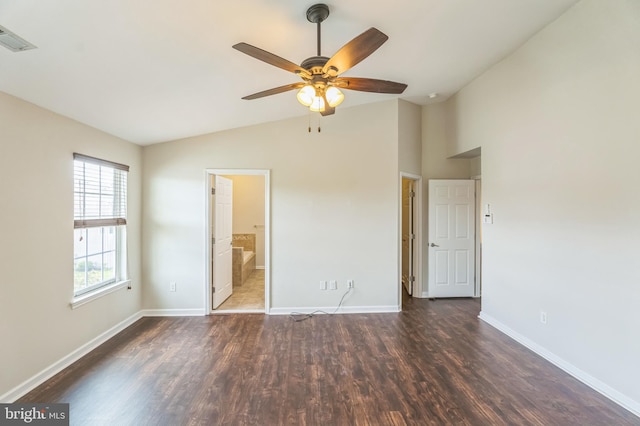 102 Helen Dr, Cinnaminson, NJ 08077 - unfurnished bedroom with vaulted ceiling, baseboards, wood finished floors, and ensuite bathroom