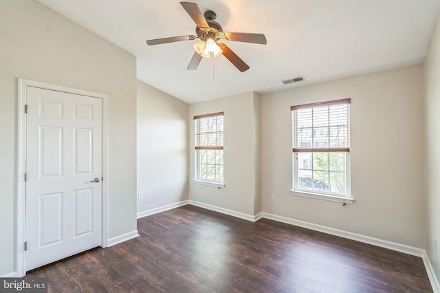 102 Helen Dr, Cinnaminson, NJ 08077 - empty room featuring dark wood finished floors, ceiling fan, baseboards, and vaulted ceiling
