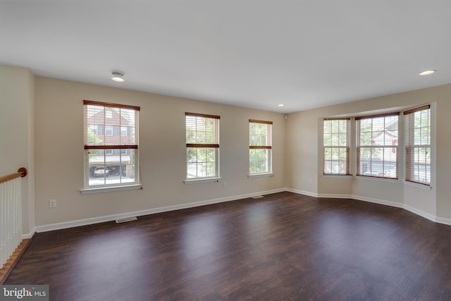 102 Helen Dr, Cinnaminson, NJ 08077 - empty room featuring dark wood-type flooring, baseboards, and recessed lighting