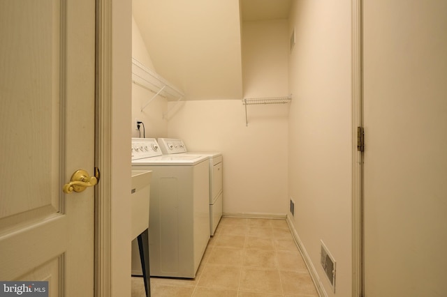 5 Pierce Rd, East Windsor, NJ 08520 - washroom featuring washing machine and clothes dryer and light tile patterned floors