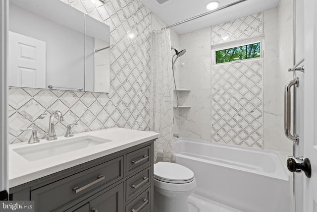 826 Suffolk Rd, Jenkintown, PA 19046 - bathroom featuring vanity, toilet, and bathtub / shower combination