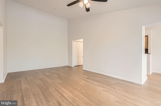 8385 Montgomery Run Rd Unit G, Ellicott City, MD 21043 - spare room with ceiling fan, light wood finished floors, and baseboards