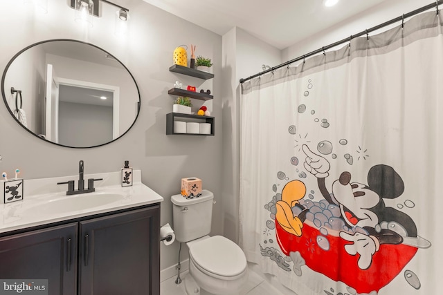 2042 Morgan Creek Dr, Quakertown, PA 18951 - full bathroom featuring vanity, toilet, and curtained shower